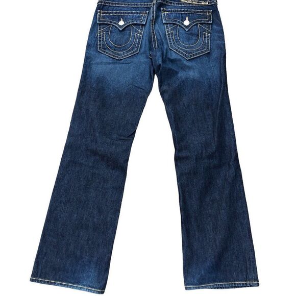 Vintage True Religion Jeans Size 36 RICKY BIG T RARE Brown Stitch - Picture 6 of 8